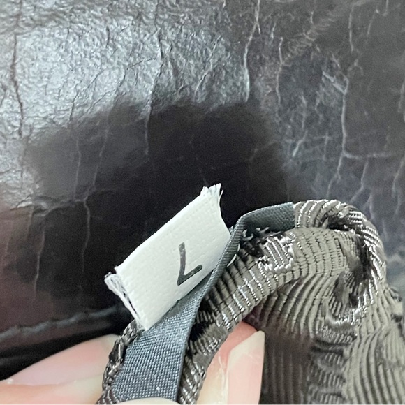 Prada dark brown Vitello leather trimmed nylon doctor bag satchel - Picture 13 of 14